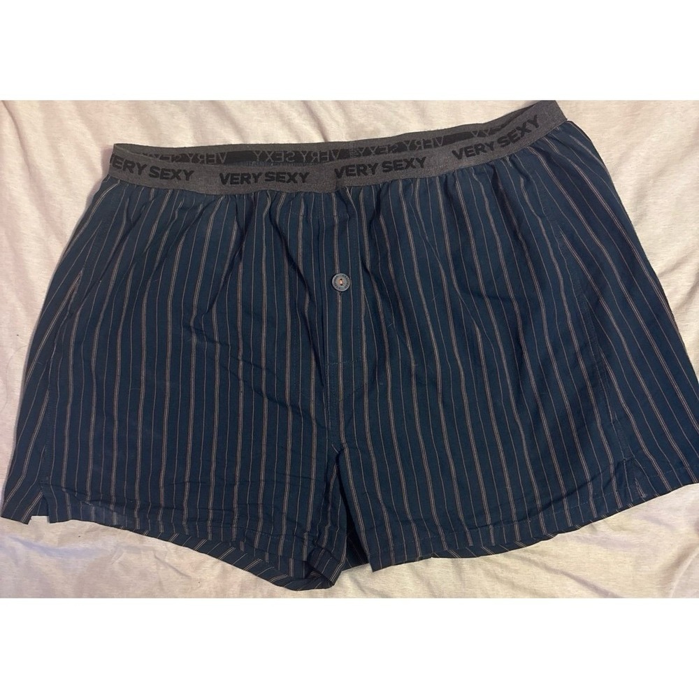 Victoria's Secret‎ Very Sexy Men's Dark Green Stripe Boxers, XL RARE
